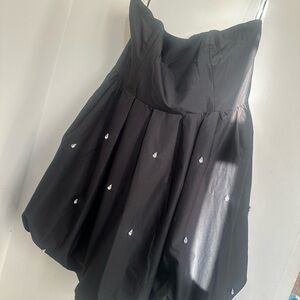 a new day Black Strapless Cocktail Dress with Bubble Hem